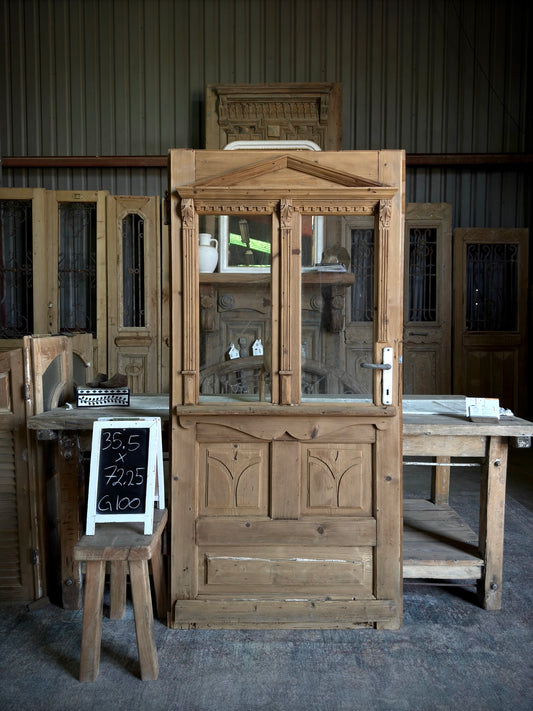 Petite Antique Glass Single Door - 35.5x72.25 G100