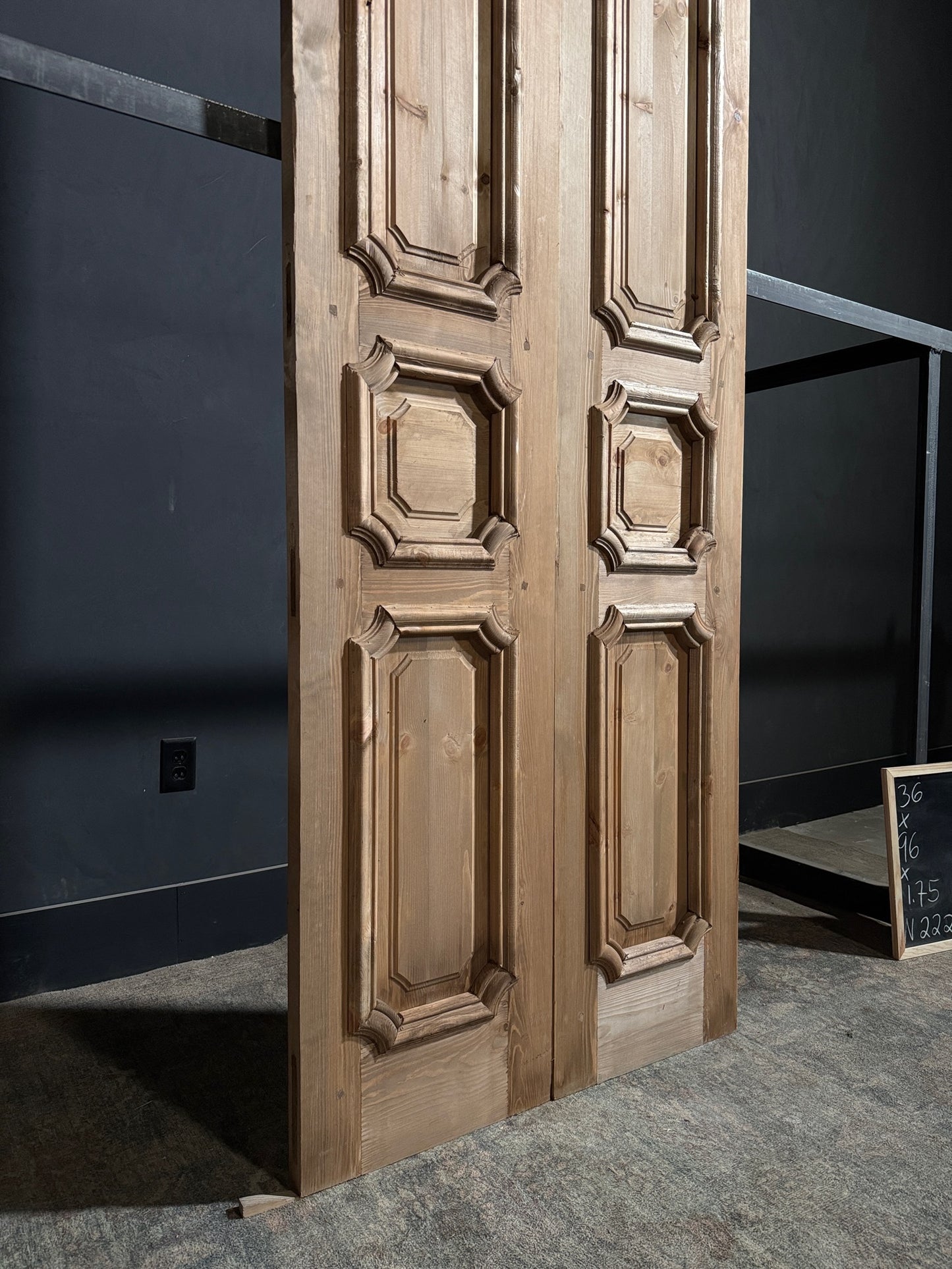 (The Edmund) Handcrafted Solid Wood French Doors - 36x96 N222