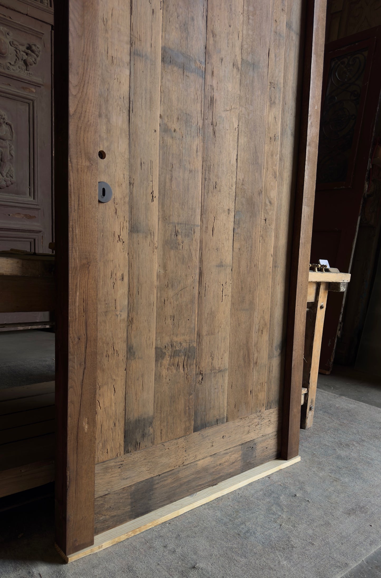French Oak Plank Single Door - 34.5x93.5 - L444