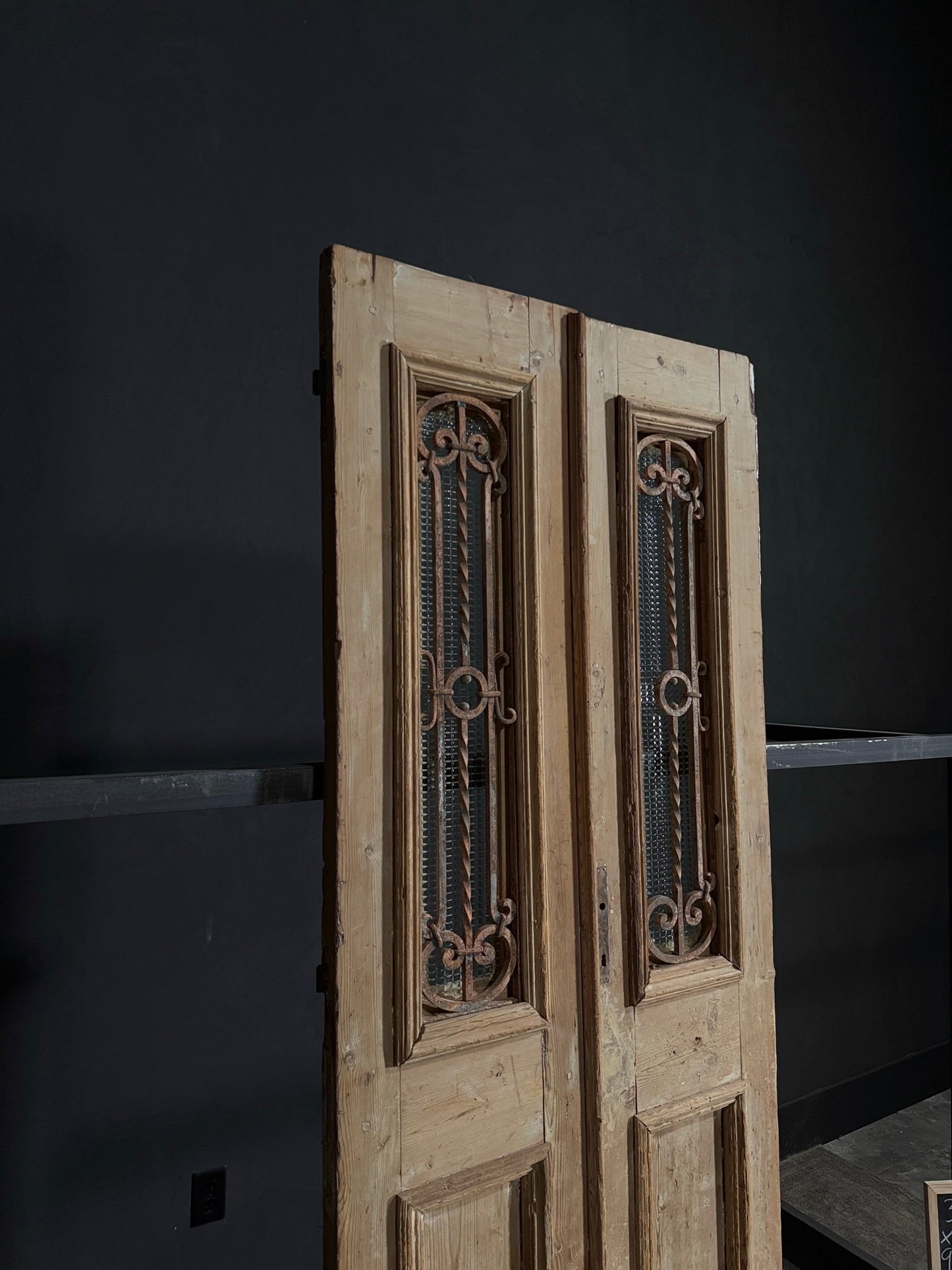 Antique Iron French Doors - 36.25x90.5 - N44