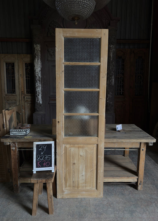 Single Antique Glass Door - 24x82.75 K70