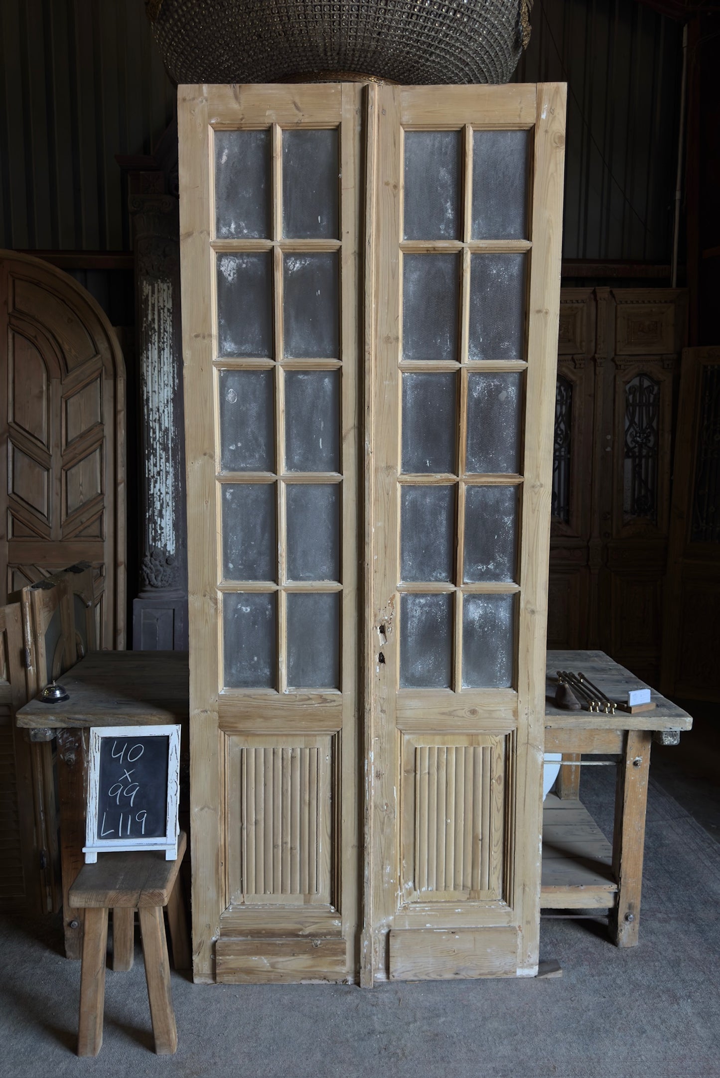10 Lite Antique French Doors - 40x99 - L119