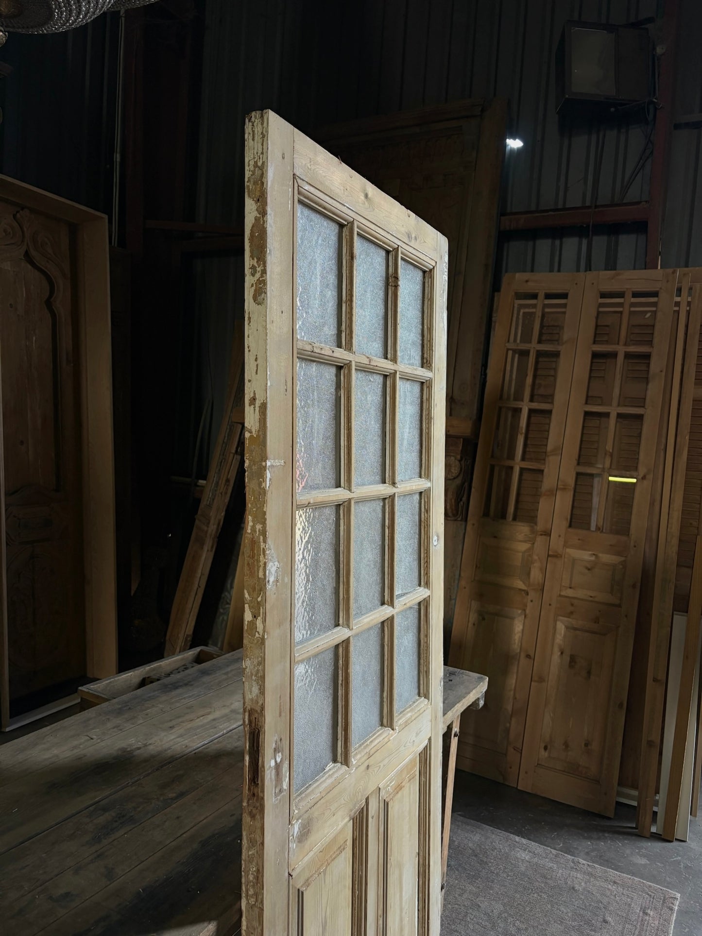 12 Lite Antique Glass Single Door - 32x82 - L77