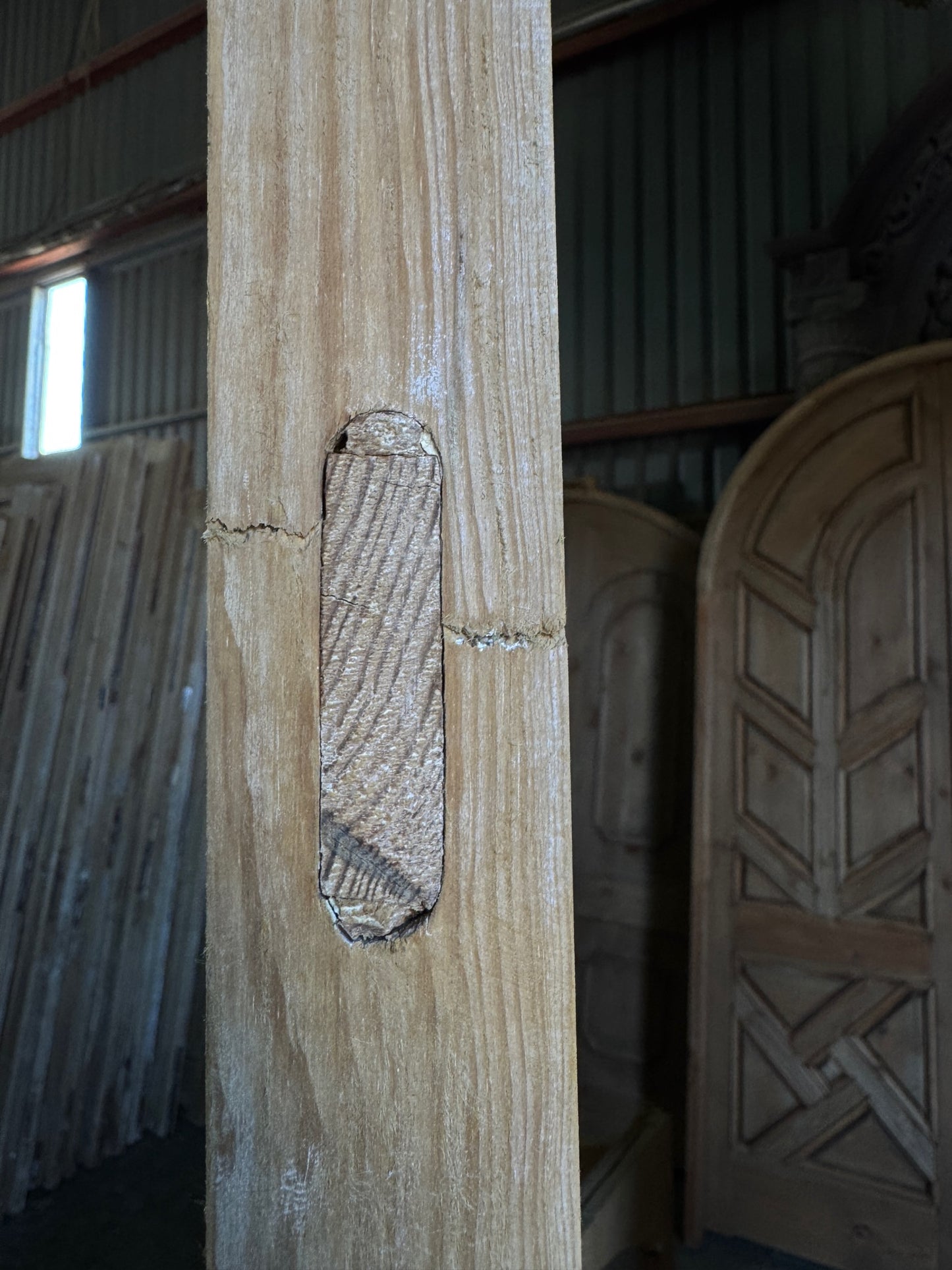 European French Antique Louvered Shutters - 43x90.5 - L409