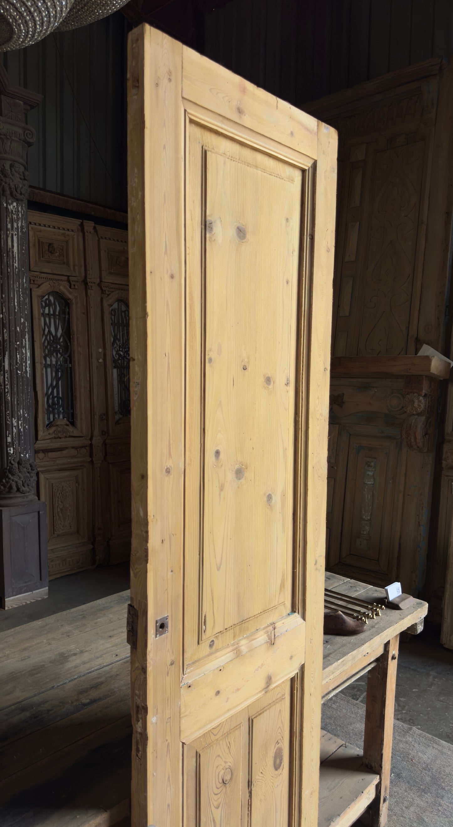 2 Panel Single Solid Antique Door - 22.25x83.25 - L183