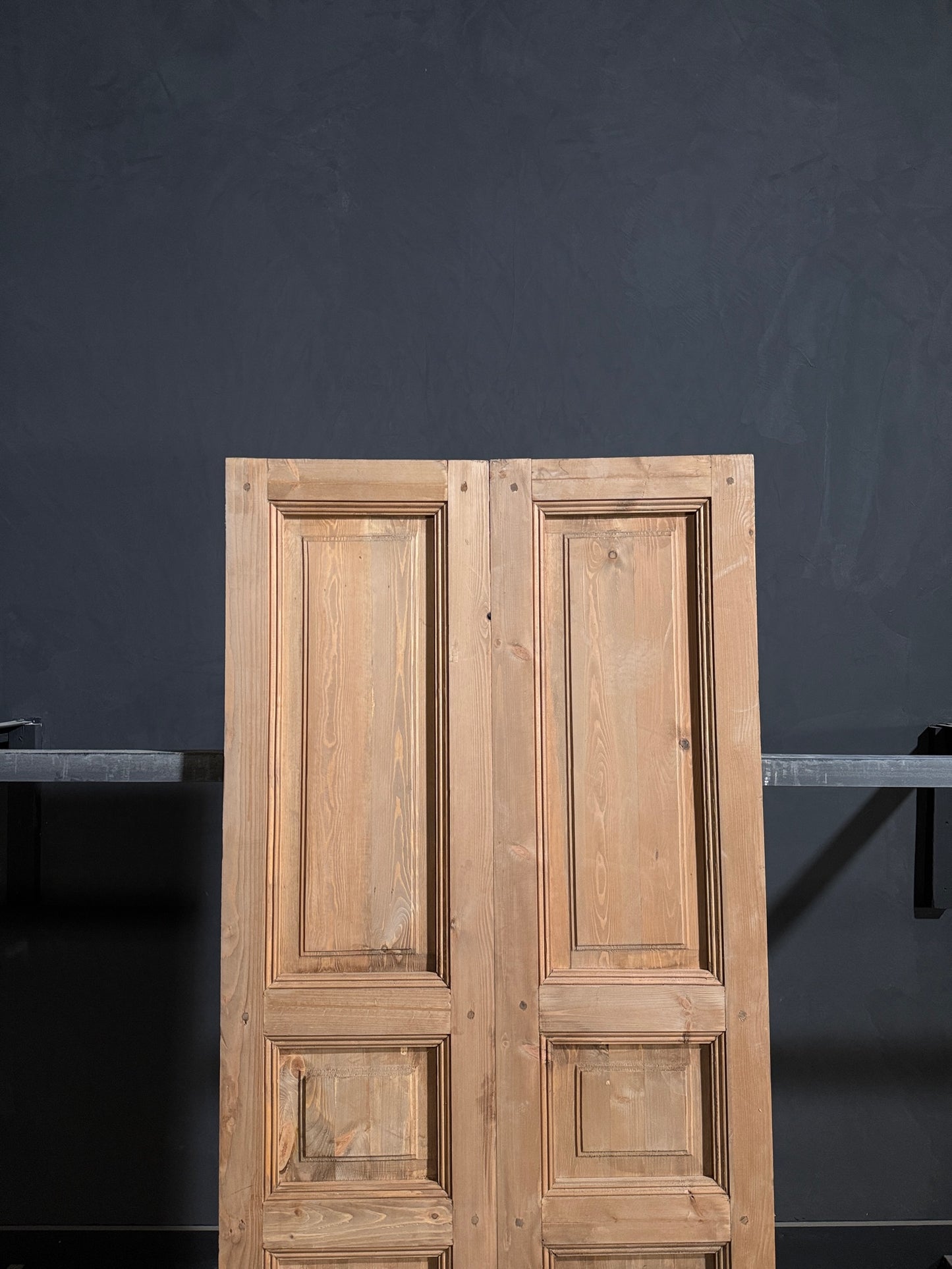 Handcrafted 3 Panel Solid French Doors - 36x80 - N196