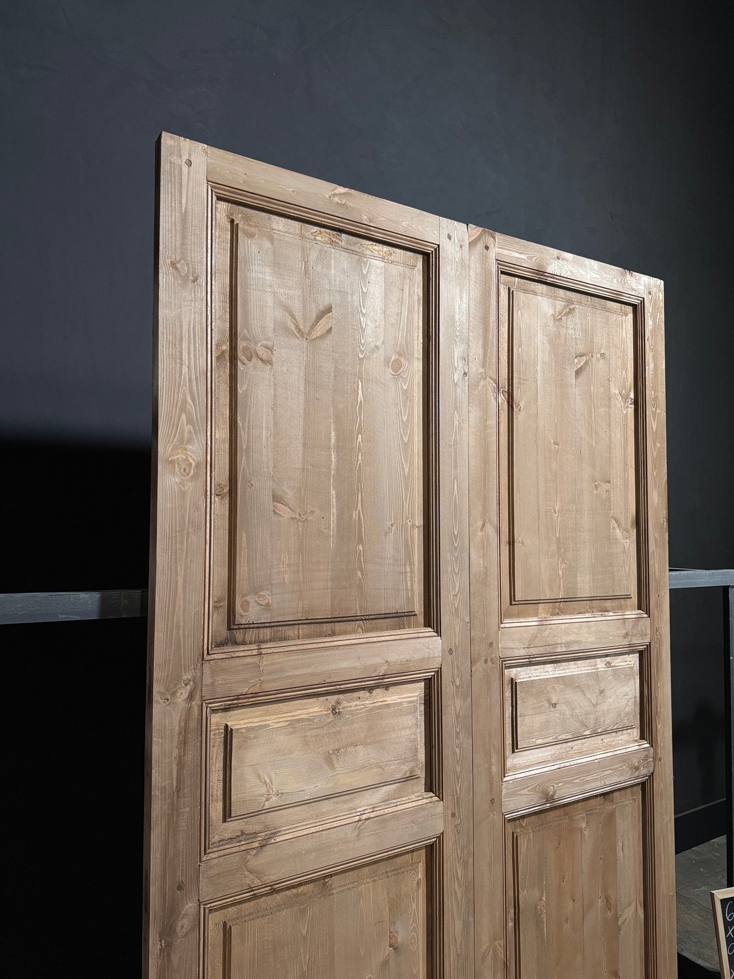 Handcrafted 3 Panel Solid French Doors - 62x96 - N226