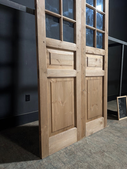 Handcrafted 8 Lite Glass French Doors - 48x96 N208