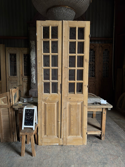 20 Lite Antique Glass French Doors - 38.25x92.75 J224