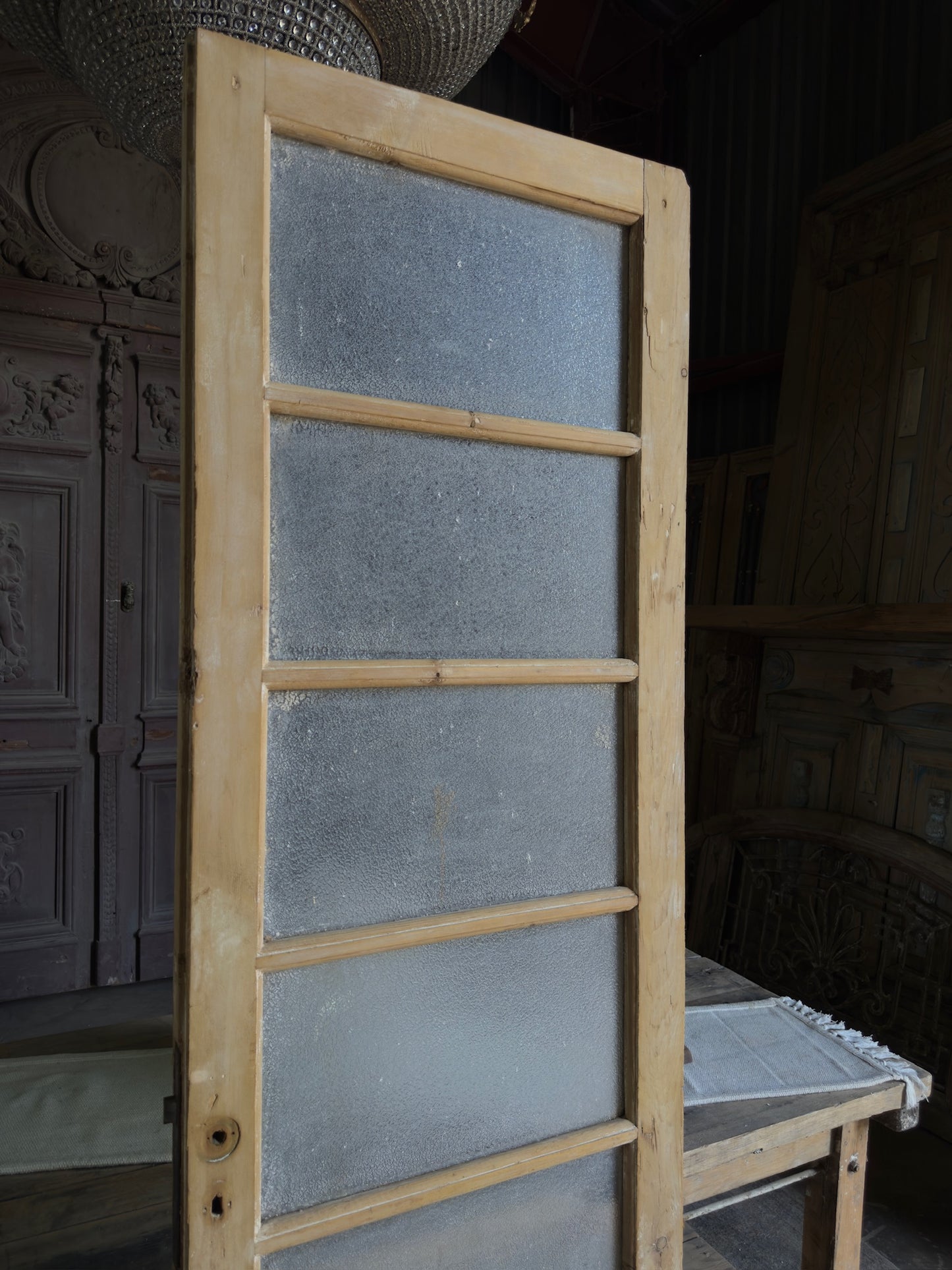 5 Lite Antique Glass Single Door - 28x88 J507