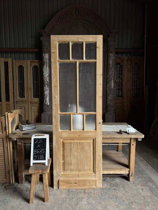 8 Light Antique Glass Single Door - 28x86.75 J118
