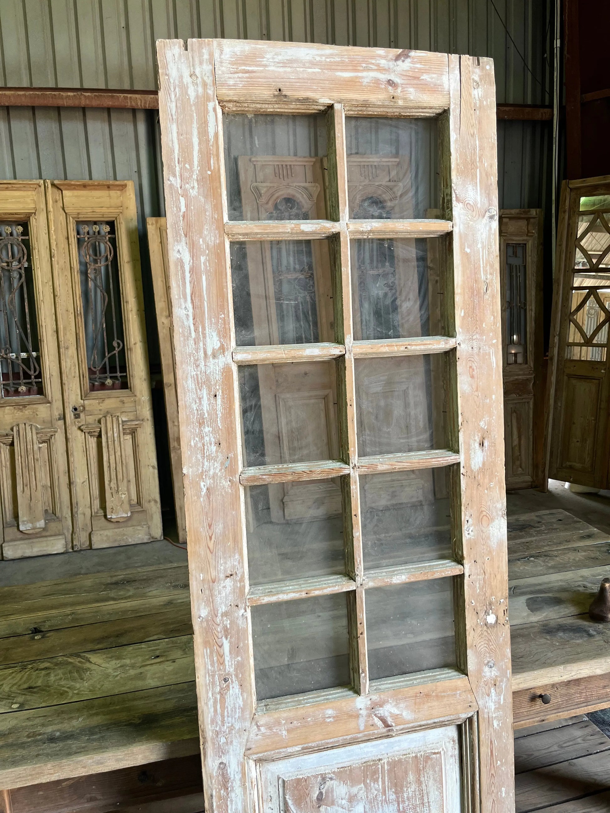 Vintage Glass Panel Door - 24x79 A19 Magnolia Antique Door Co.