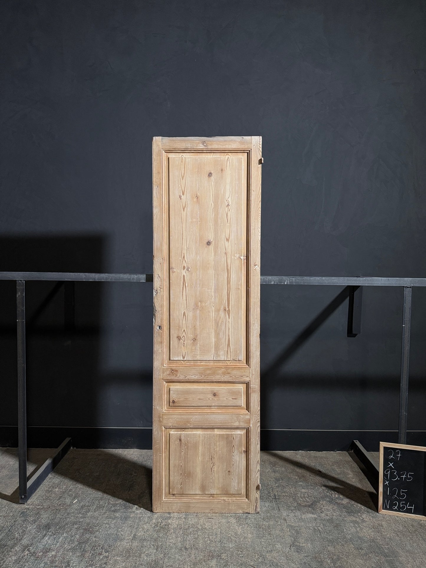 Antique 3 Panel Solid Single Door - 27x93.75 - N254