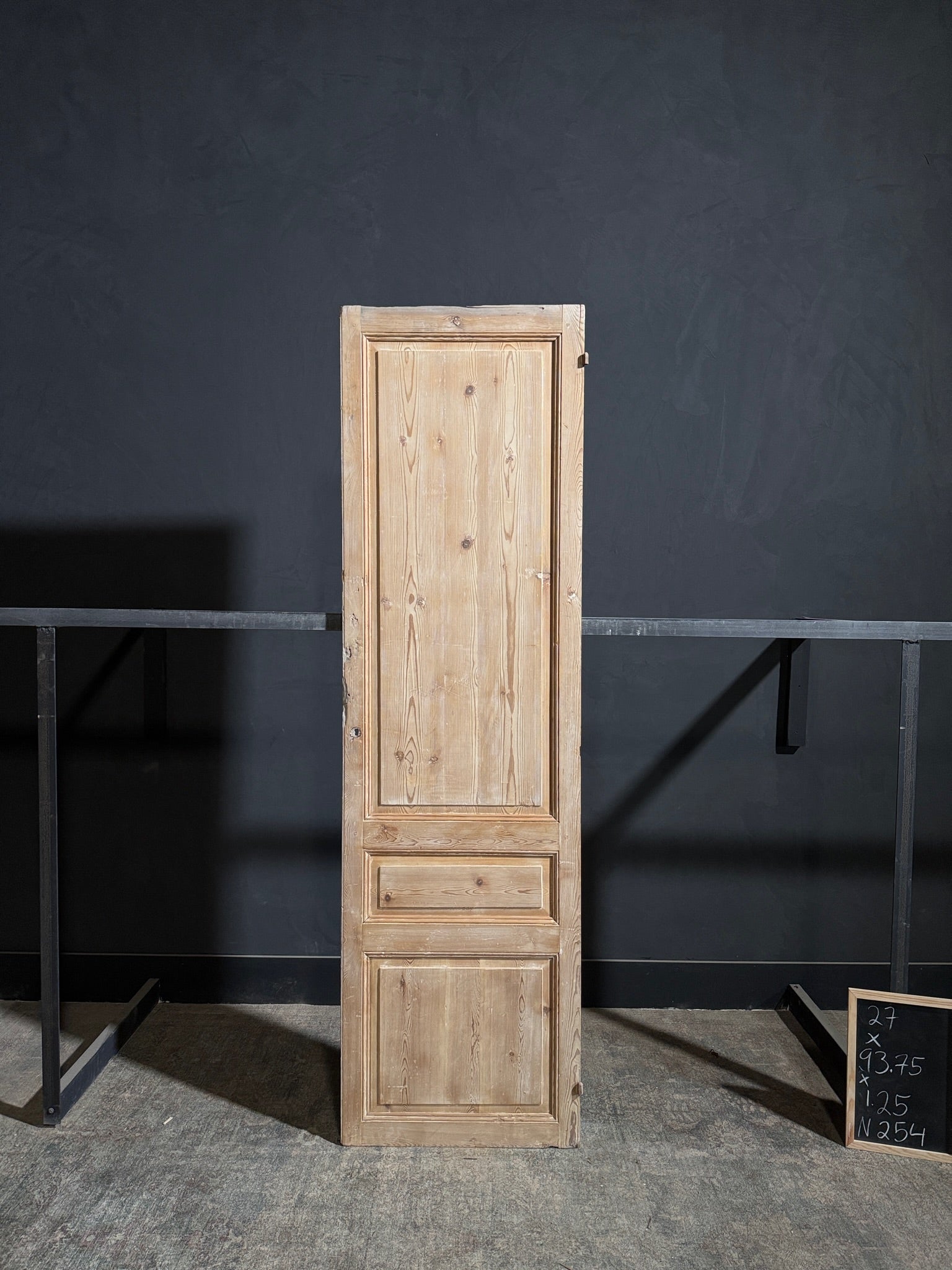 Antique 3 Panel Solid Single Door - 27x93.75 - N254