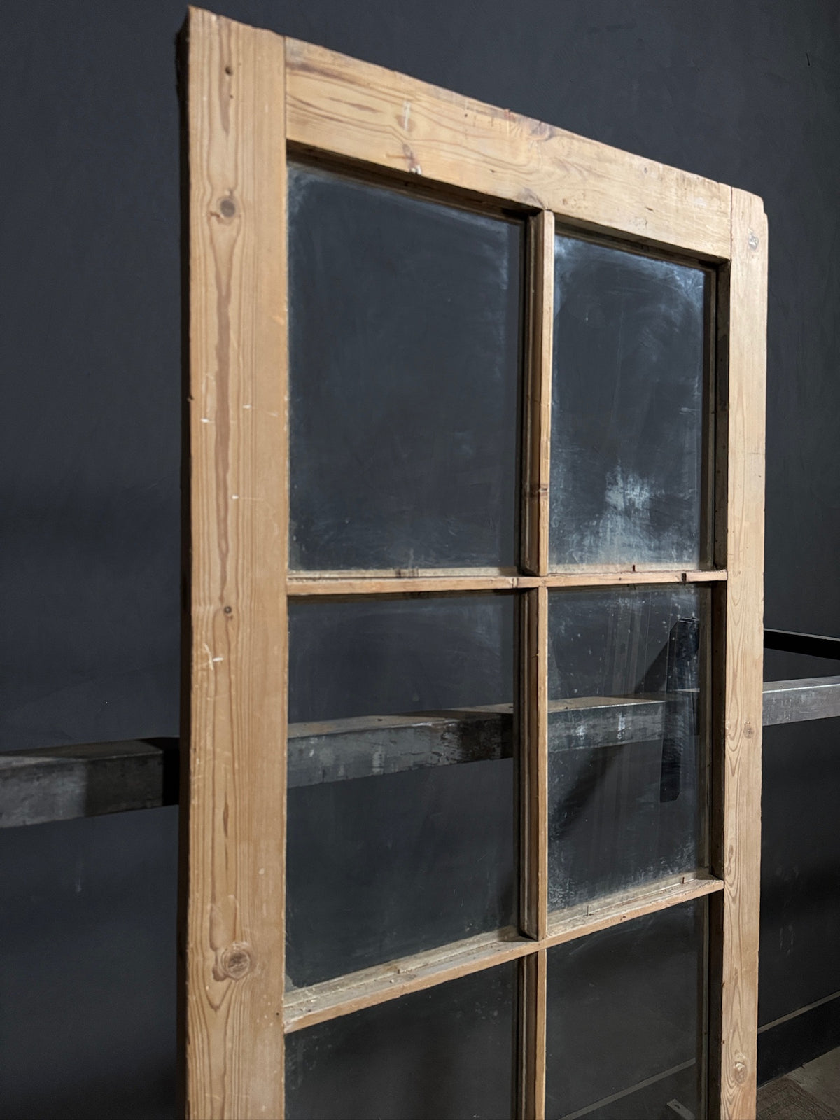 Antique Clear Glass Paneled Pantry Door - 30x85 - N756