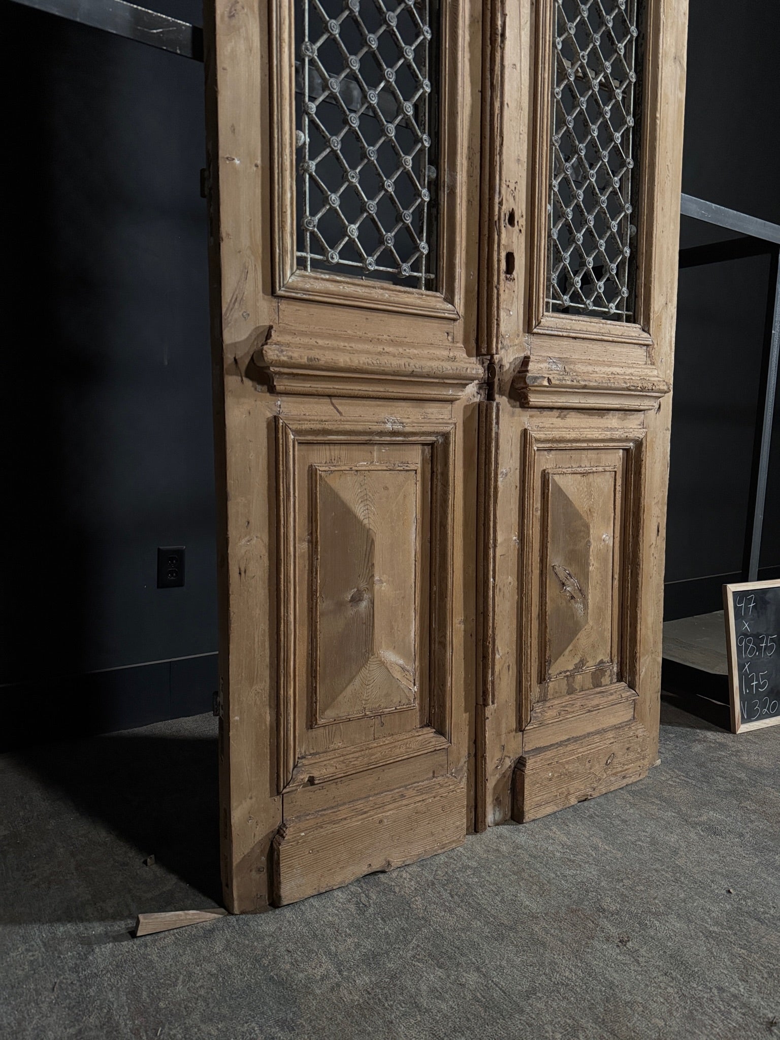 Antique Iron French Doors - 47x98.75 - N320