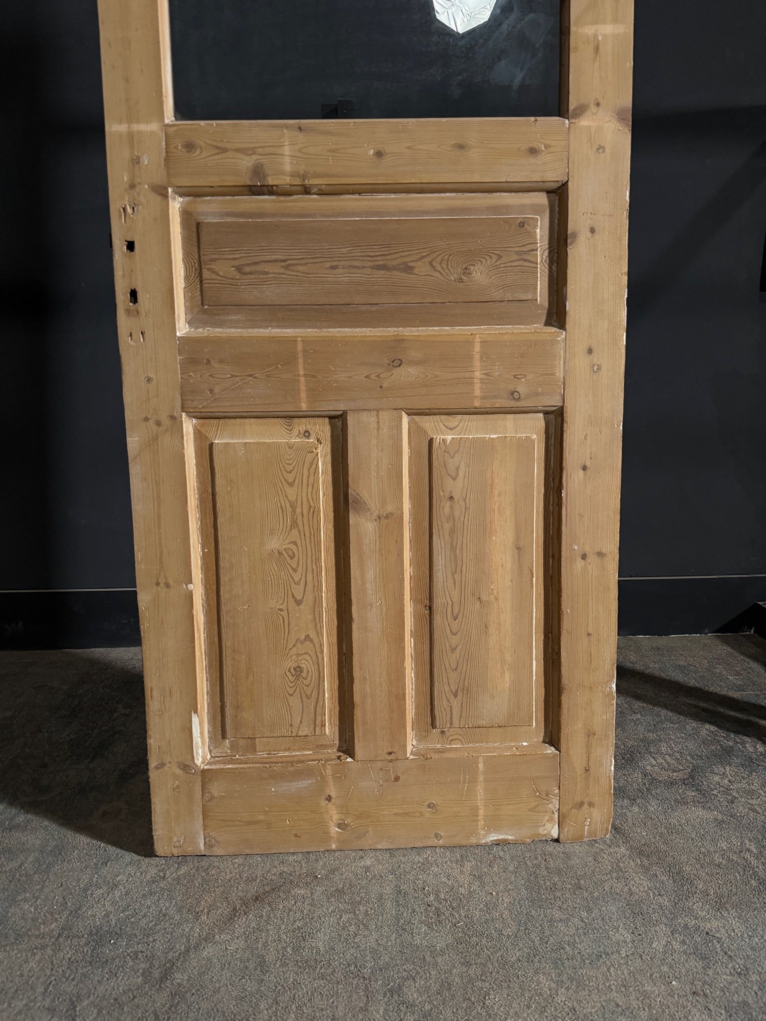 Antique Glass 3 Lite Single Door - 31.5x88.5 - N516