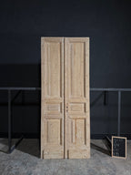 Antique 3 Panel Solid Double Doors - 42.25x104 - N91