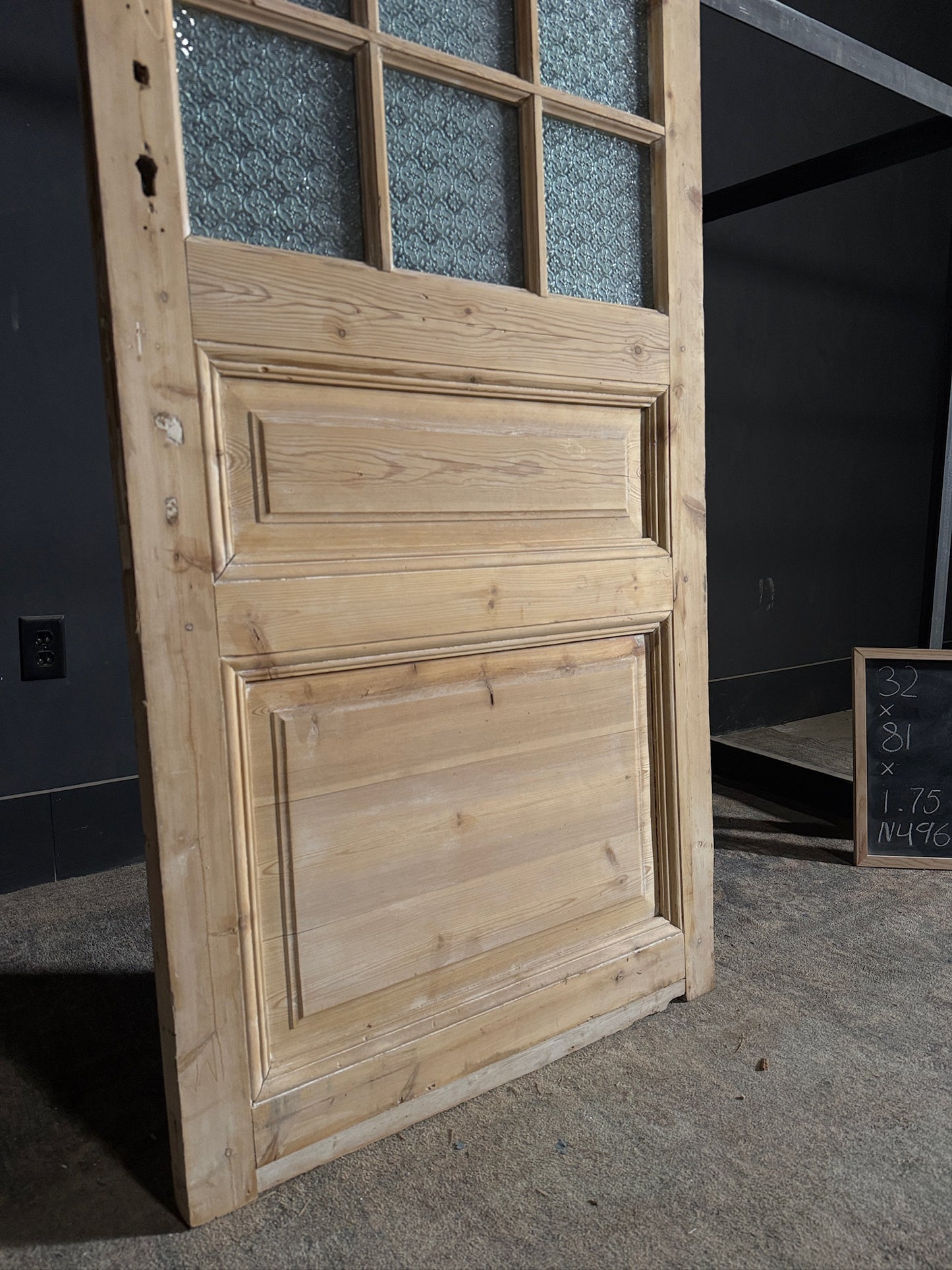 Antique Obscured Glass 12 Lite Single Door - 32.5x81 - N496