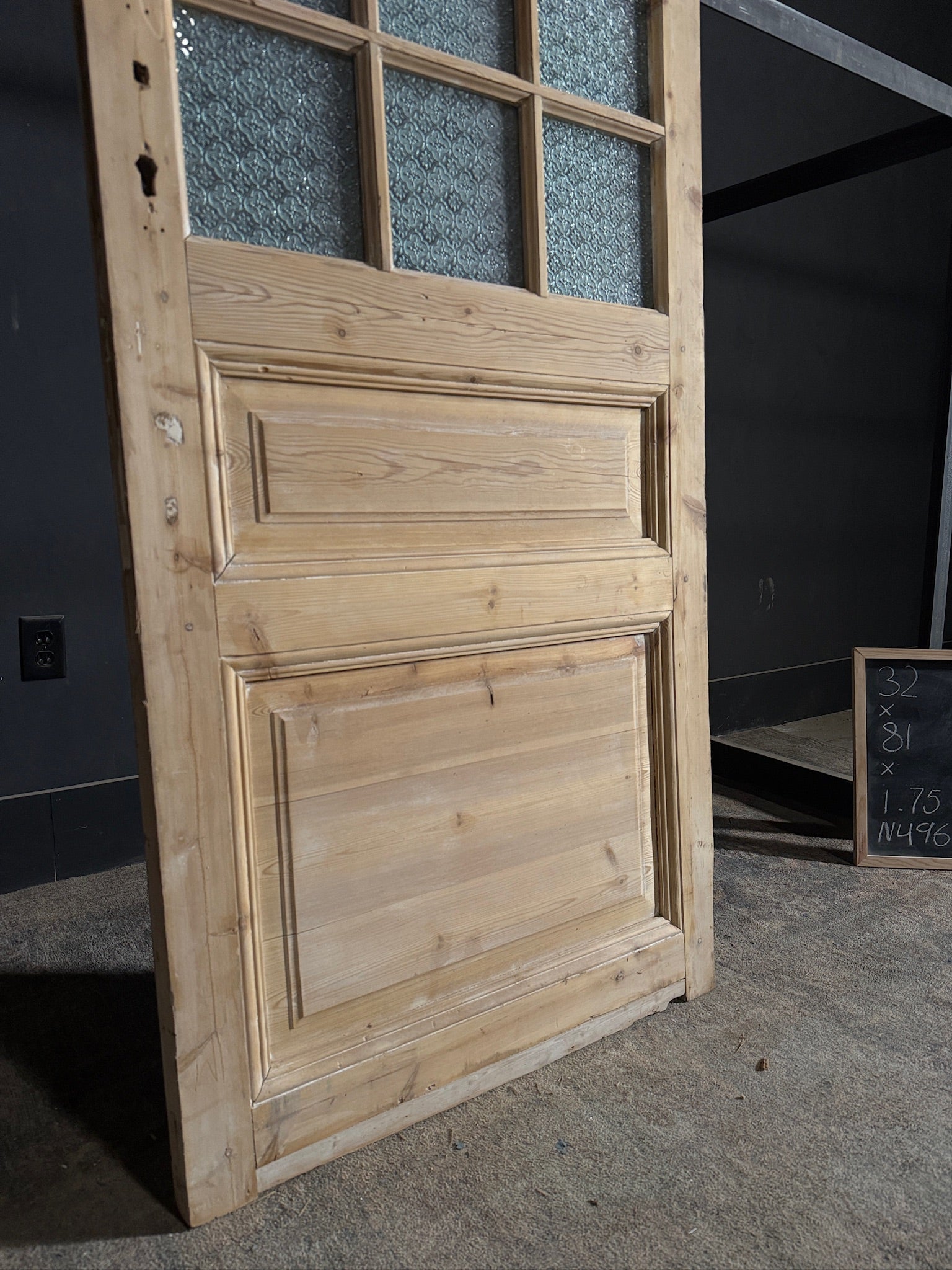 Antique Obscured Glass 12 Lite Single Door - 32.5x81 - N496
