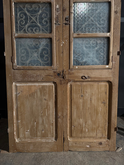 Antique Iron French Doors - 48.25x84.75 - N666