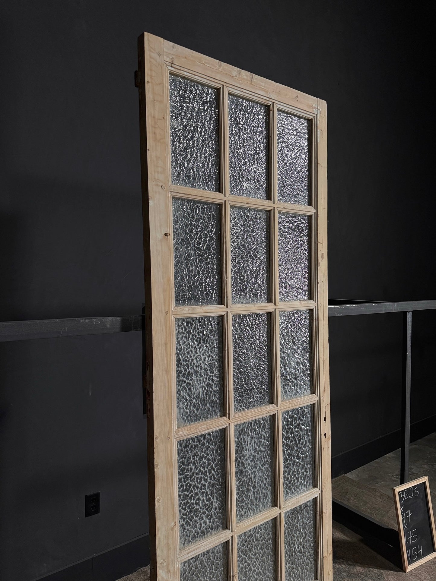 Antique Obscured Glass 15 Lite Single Door - 36.25x97 - N54