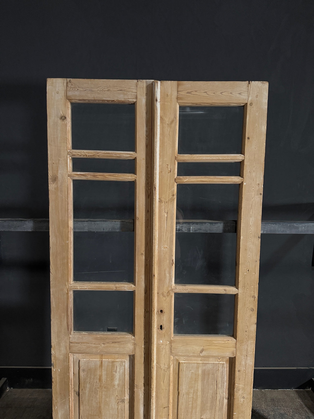 Antique Glass 3 Lite French Doors - 36.25x83.25 - N511
