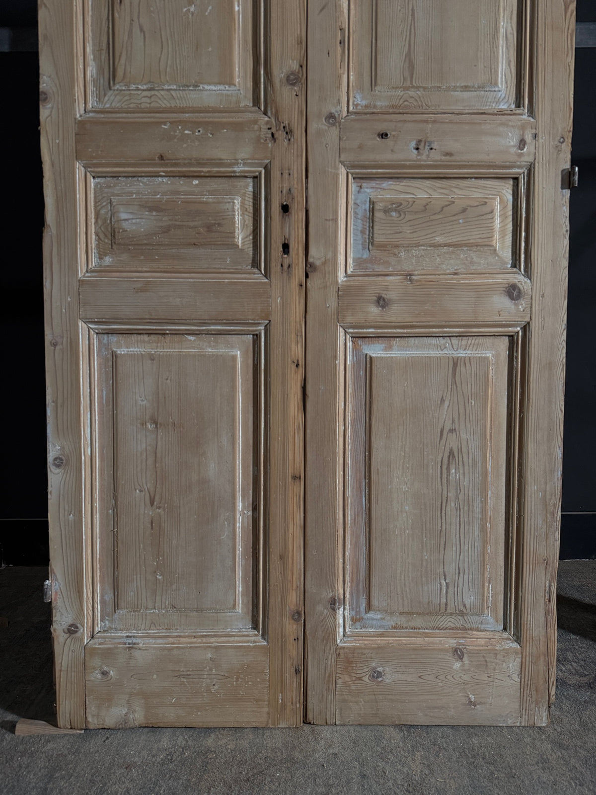 Antique 3 Panel Solid Double Doors - 43.25x98.5 - N522