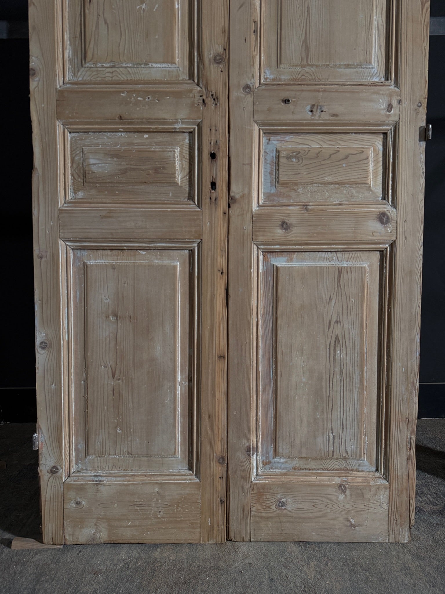 Antique 3 Panel Solid Double Doors - 43.25x98.5 - N522