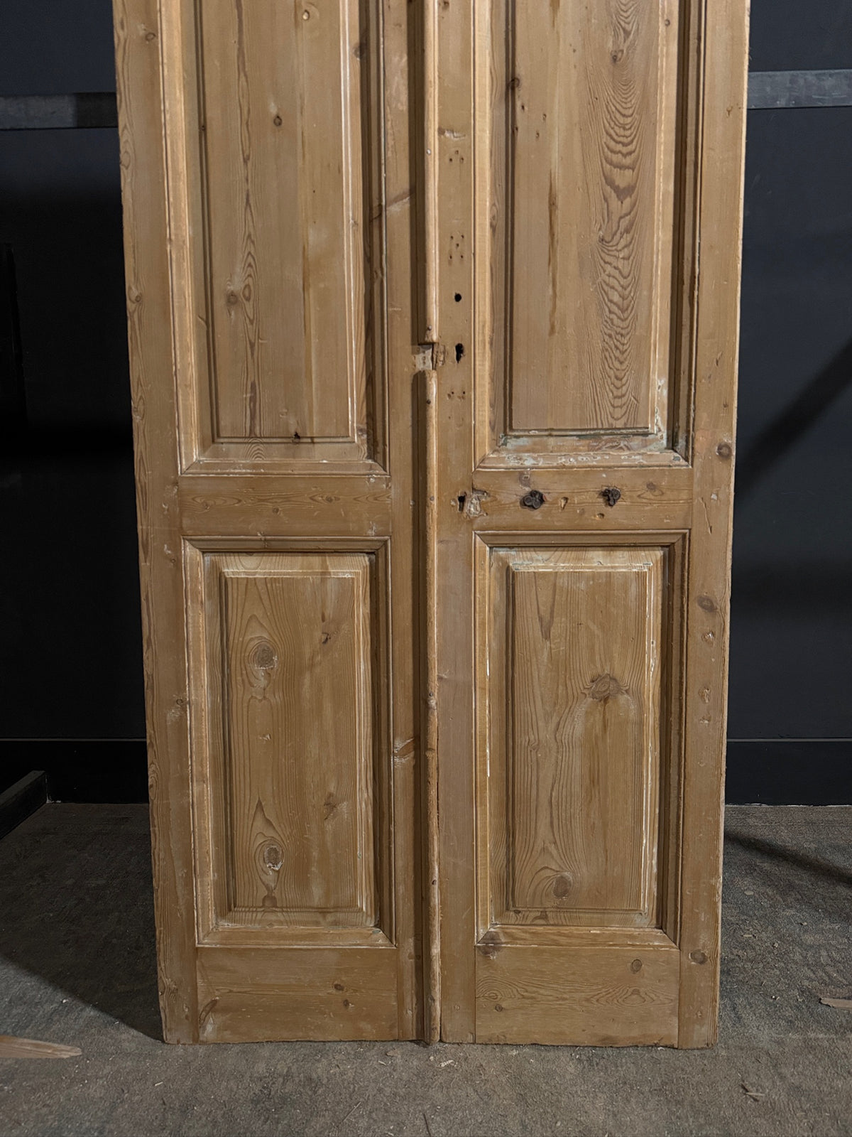 Antique 2 Panel Solid Double Doors - 36x88 - N681