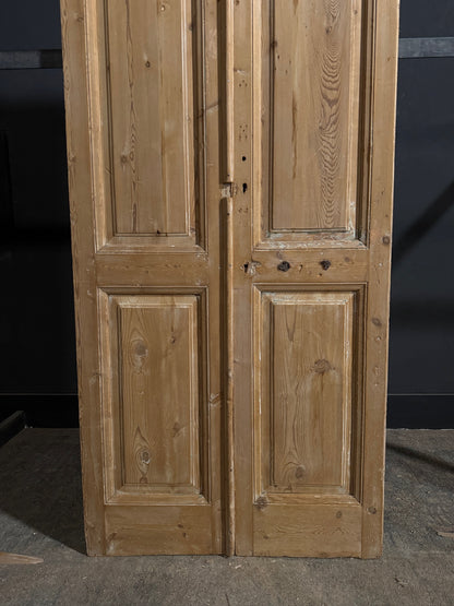 Antique 2 Panel Solid Double Doors - 36x88 - N681
