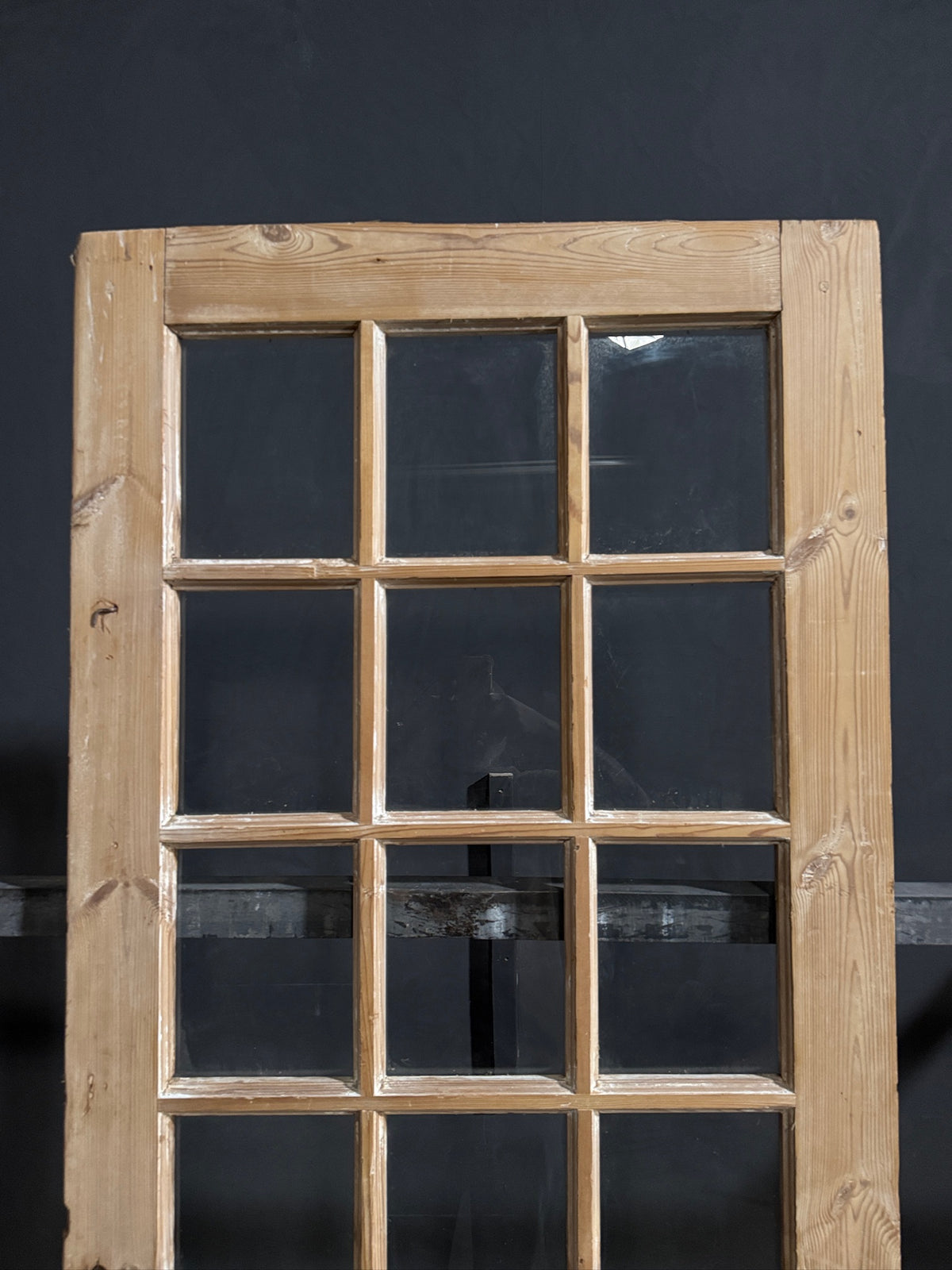 Antique Raised Panel Glass Pantry Door - 32x86.25 - N759