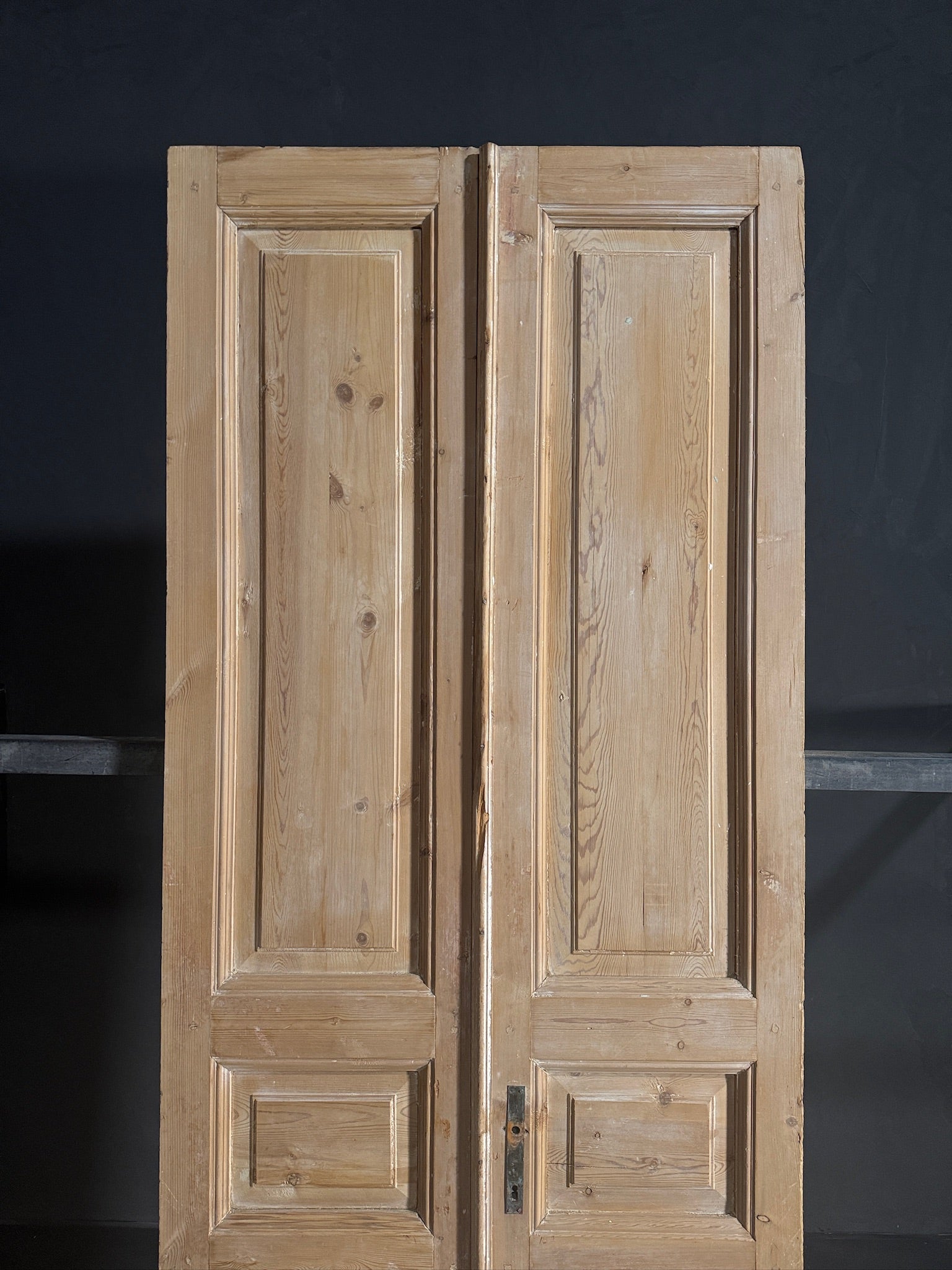 Antique 3 Panel Solid Double Doors - 36x94.25 - N609