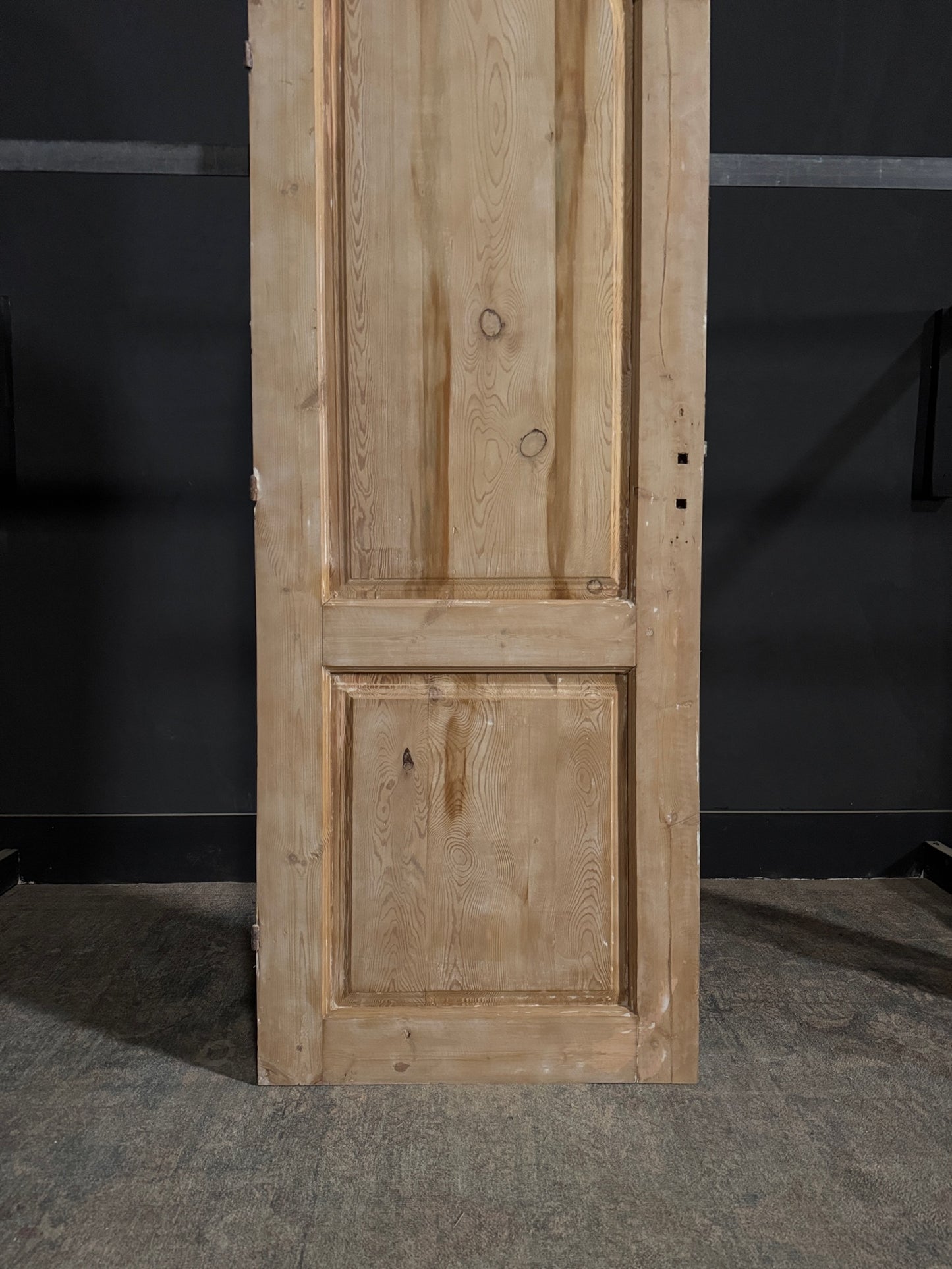 Antique 2 Panel Arched Solid Single Door - 28.25x82.5 - N343