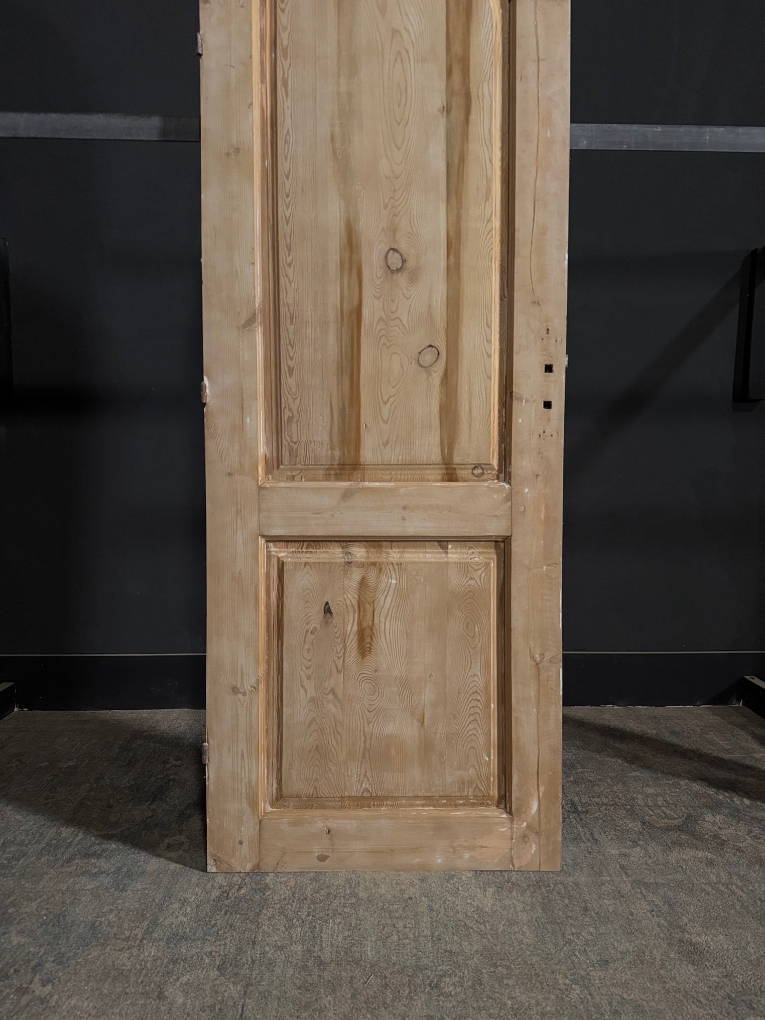 Antique 2 Panel Arched Solid Single Door - 28.25x82.5 - N343