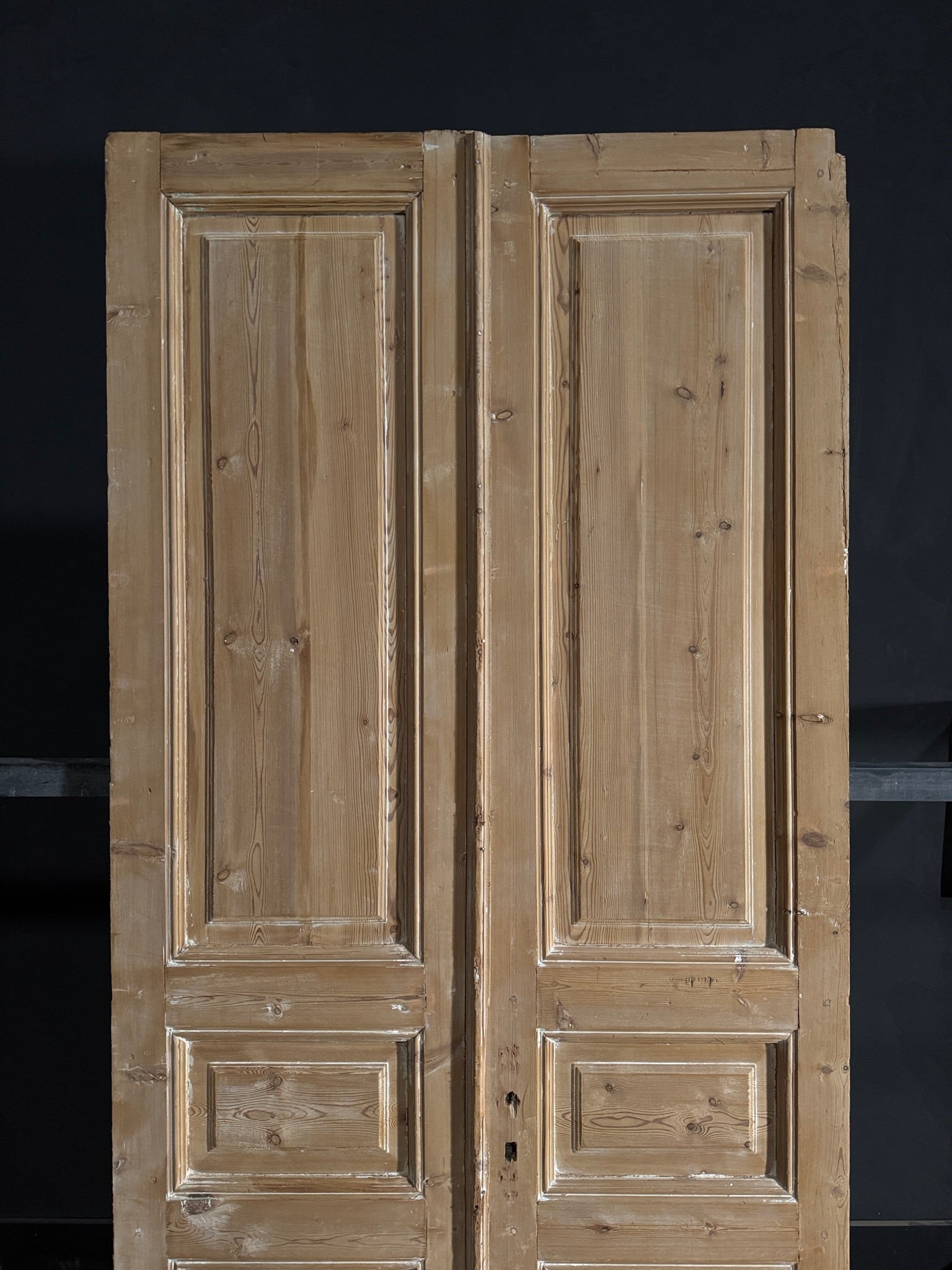Antique 3 Panel Solid Double Doors - 42.5x96 - N559