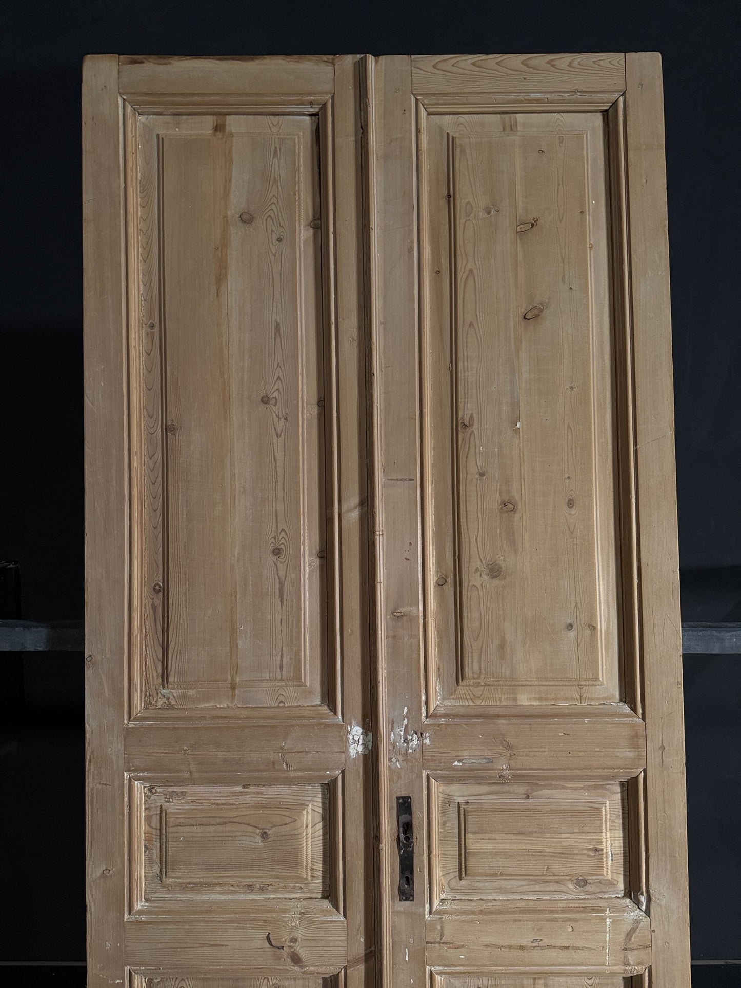 Antique 3 Panel Solid Double Doors - 44.5x104 - N527