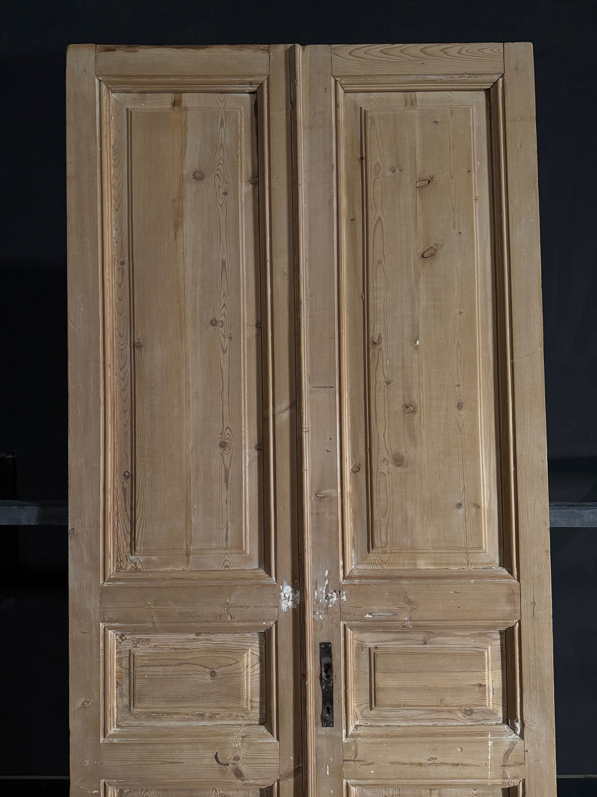Antique 3 Panel Solid Double Doors - 44.5x104 - N527