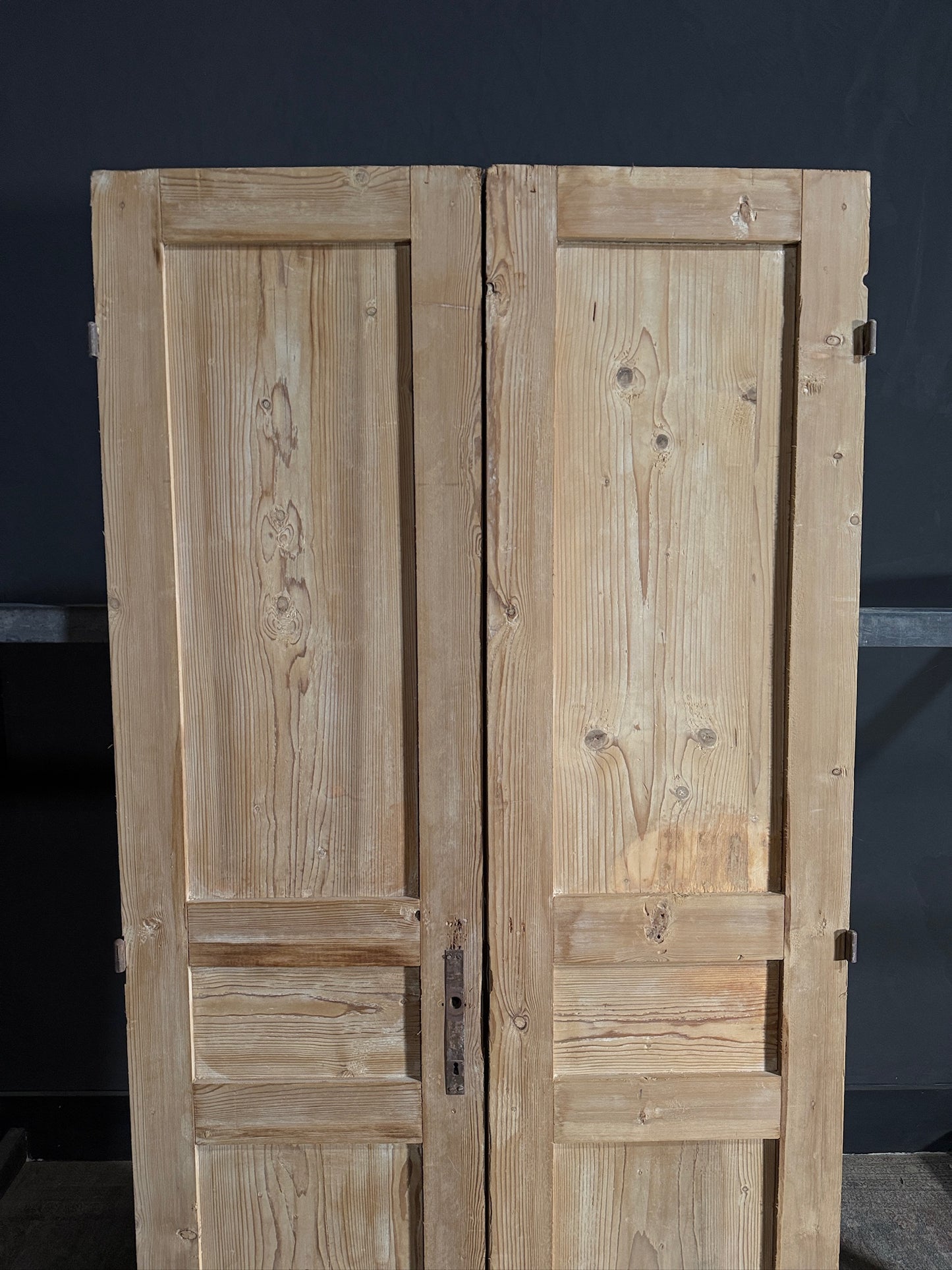 Antique 3 Panel Solid Double Doors - 40x82.75 - N642