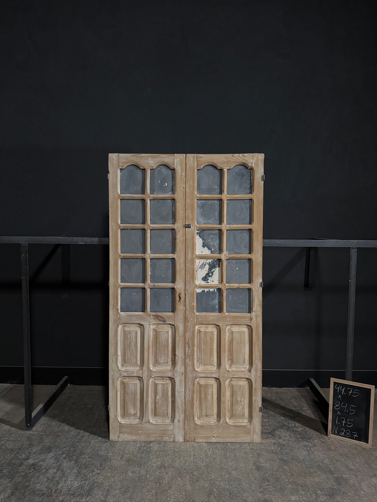 Antique Mirrored 10 Lite French Doors - 44.75x84.5 - N287