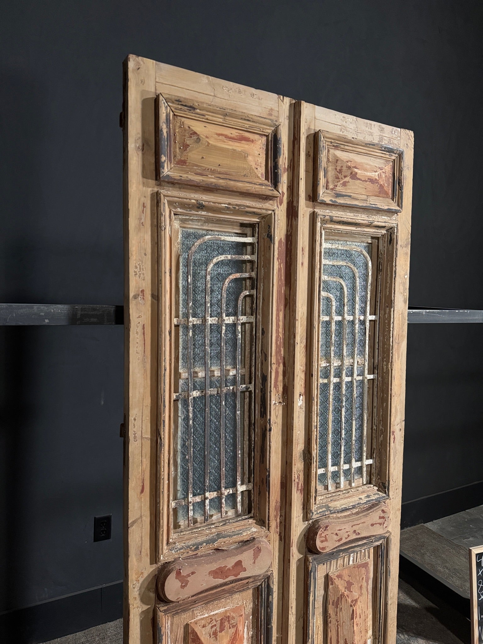 Antique Iron French Doors - 40x84.5 - N68