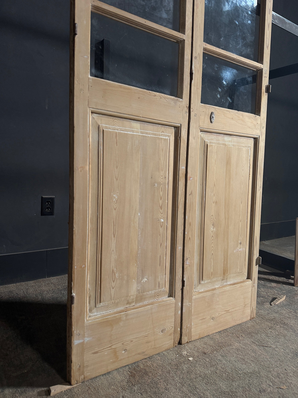 Antique Glass 2 Lite French Doors - 36.5x95.5 - N639