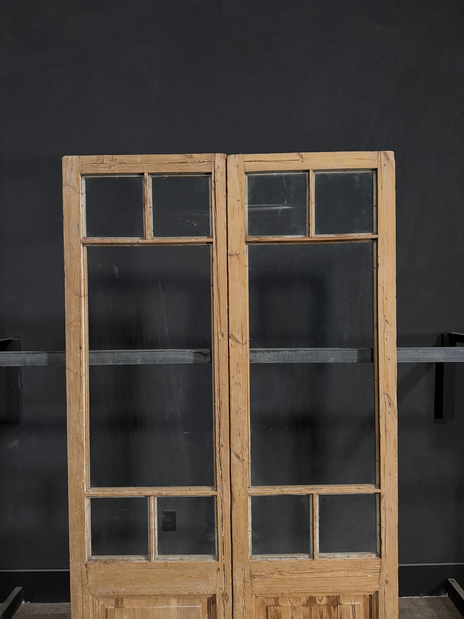 Antique Glass 4 Lite French Doors - 47x88 - N316