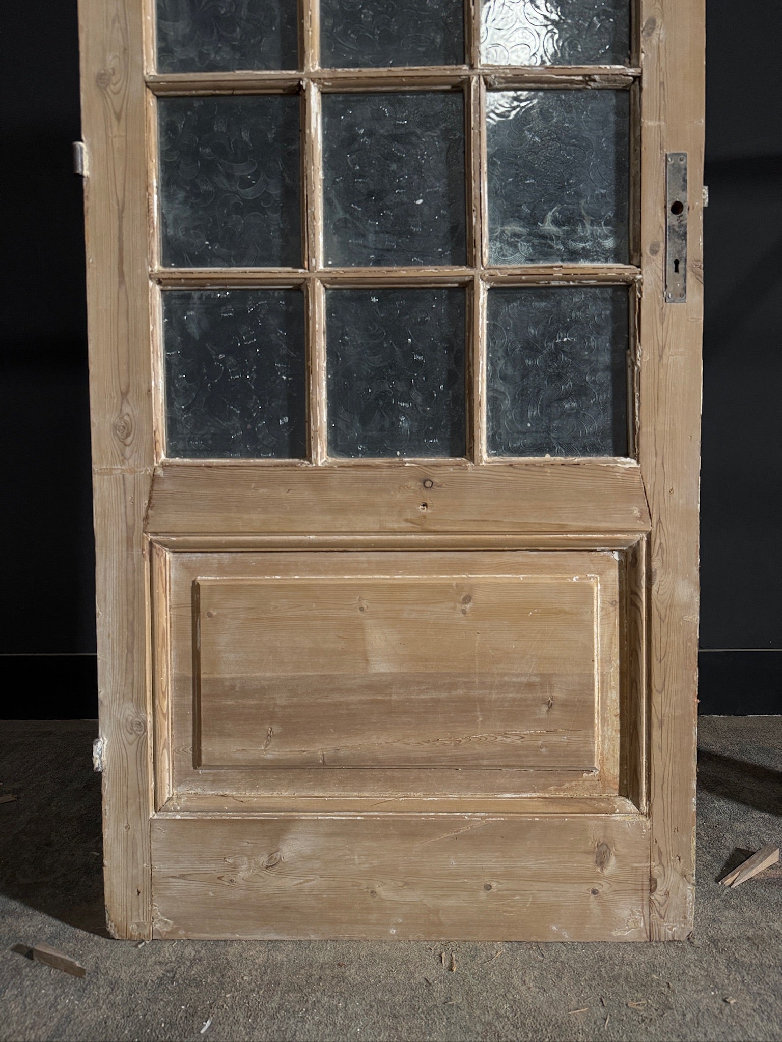 Antique Obscured Glass 15 Lite Single Door - 35.25x87 - N432