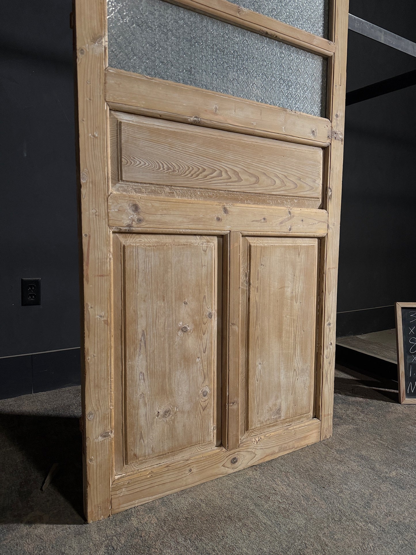 Antique Obscured Glass 2 Lite Single Door - 34.75x82.75 - N437