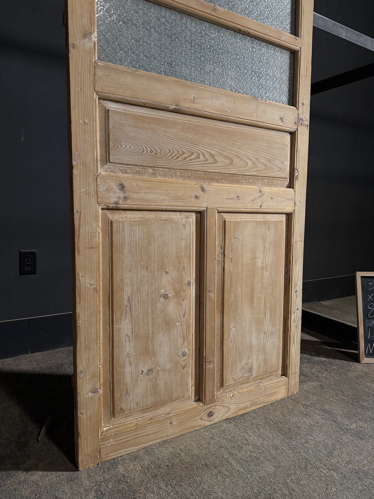 Antique Obscured Glass 2 Lite Single Door - 34.75x82.75 - N437