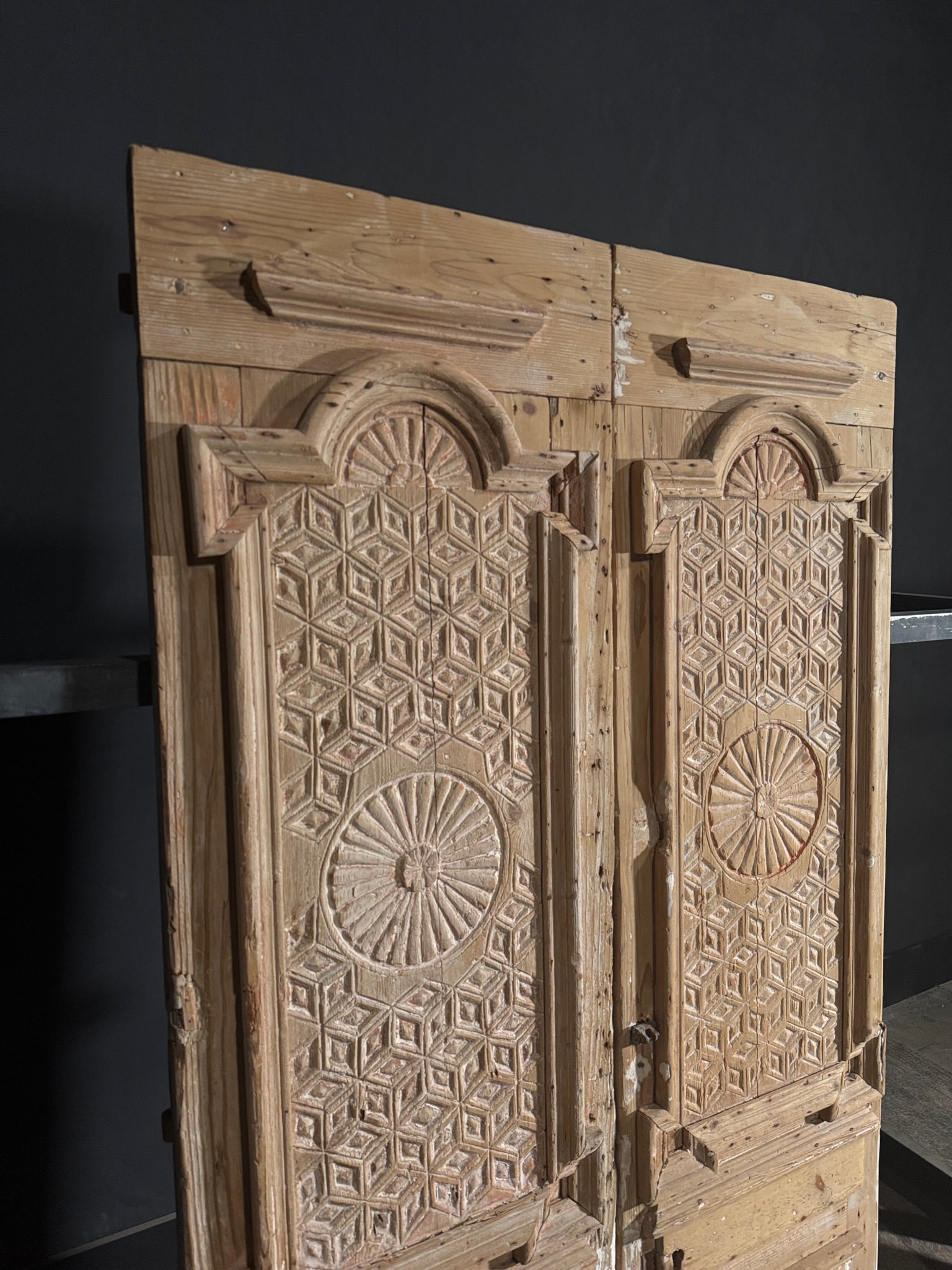 Antique Carved Double Doors - 47x80 - N540