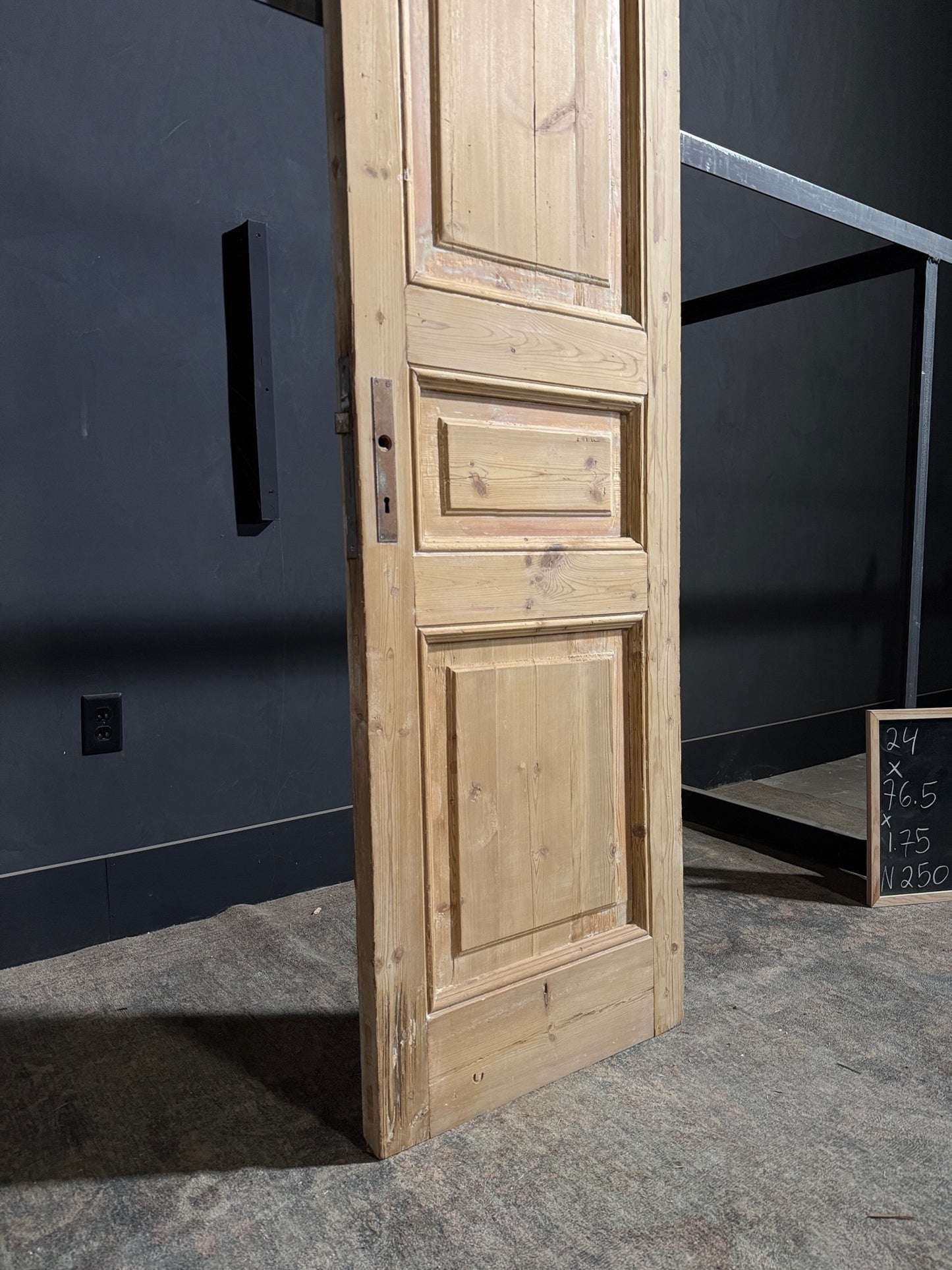 Antique 3 Panel Solid Single Door - 24x76.5 - N250