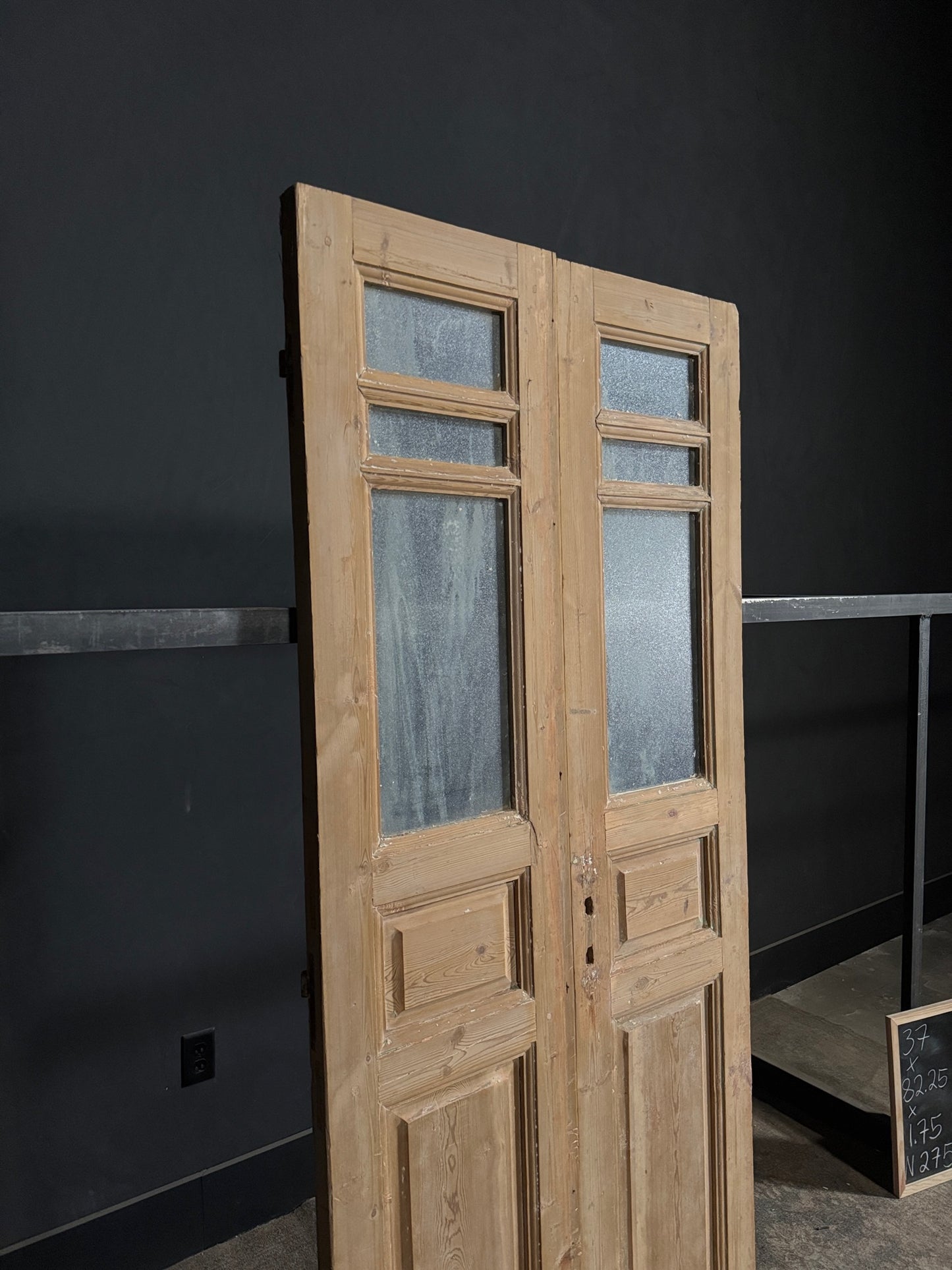 Antique Solid Double Doors - 37x82.25 - N275