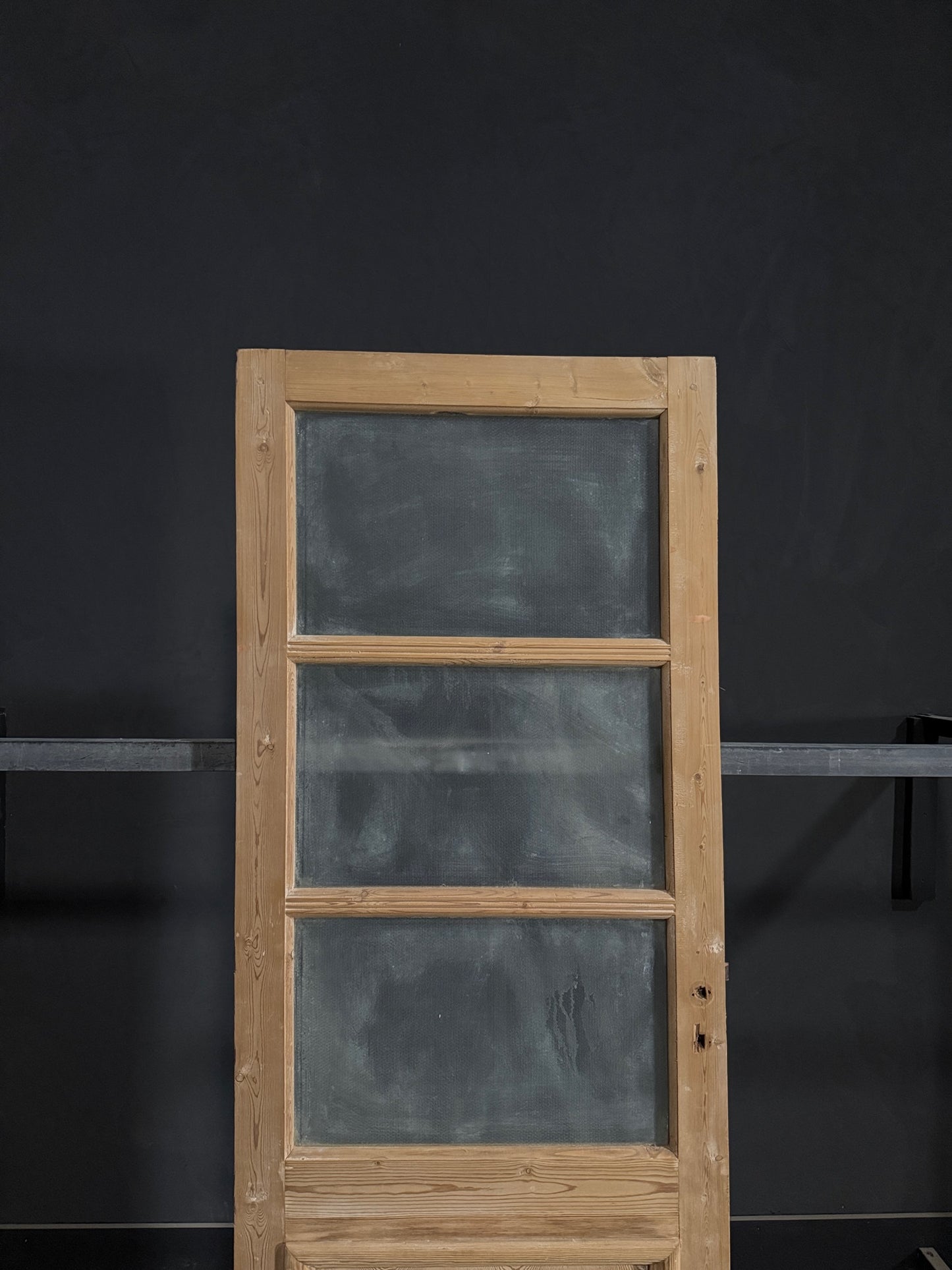 Antique Obscured Glass 3 Lite Single Door - 31.75x85.75 - N358